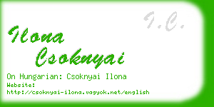 ilona csoknyai business card